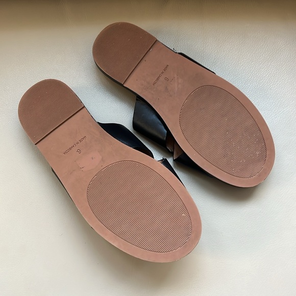 Madewell Louisa Crisscross black leather Slide Sandals - Picture 5 of 5